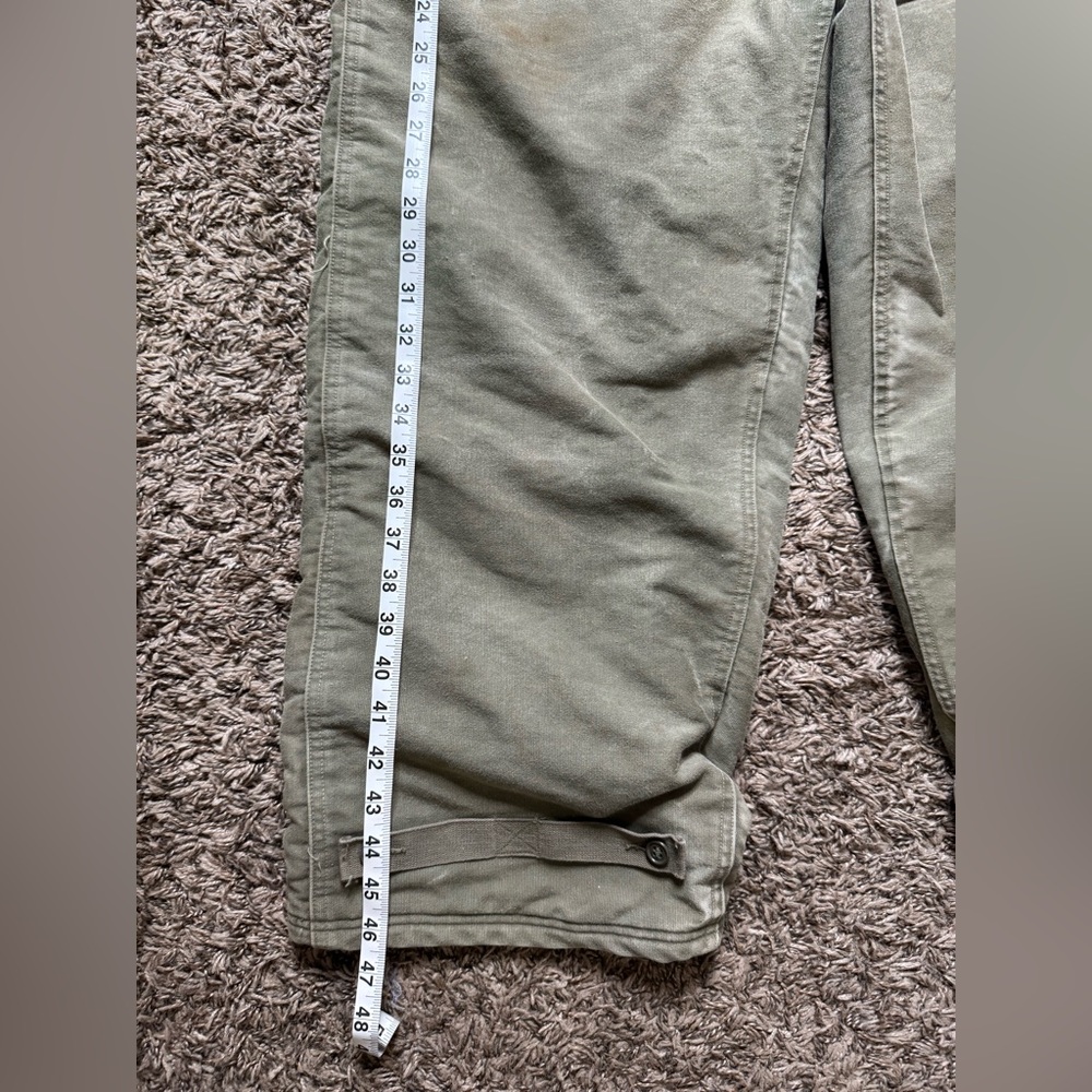 Vintage WW2 us navy overalls-1940s USN Talon zipper 46x19 M missing button #0932 - Picture 7 of 11
